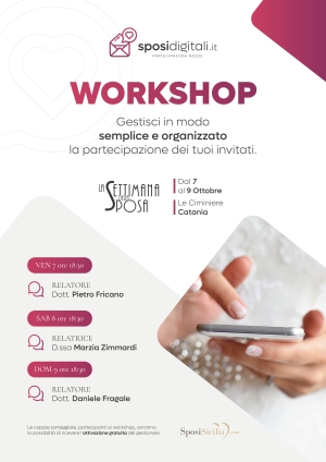 Workshop Sposi Digitali: dal 07 al 09 ottobre 2022 Catania